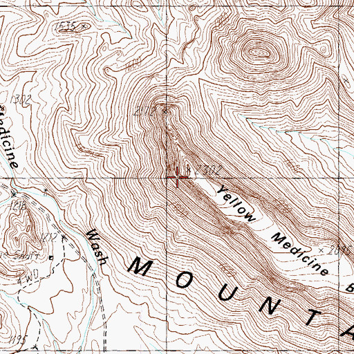 Topographic Map of Yellow Medicine Butte, AZ