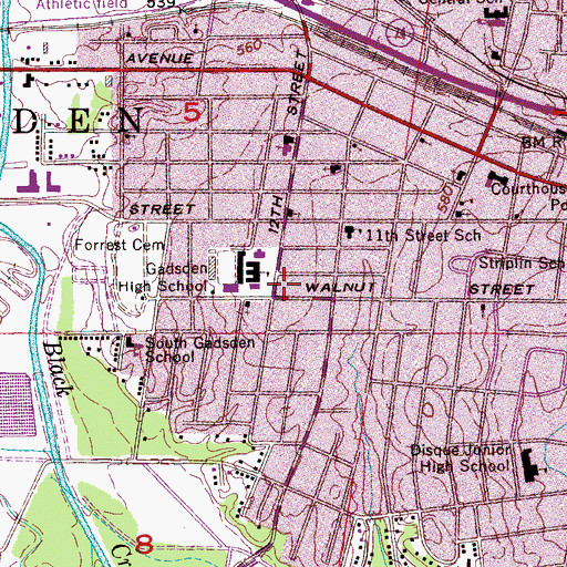 Topographic Map of Liberty Baptist Church, AL