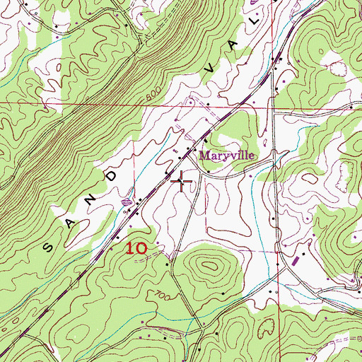 Topographic Map of Maryville First Congregational Methodist Church, AL