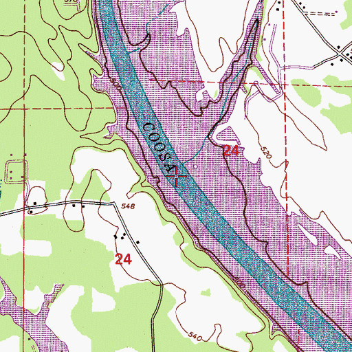 Topographic Map of McCardney Ferry (historical), AL