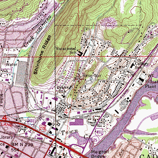 Topographic Map of Miracle Temple Church, AL