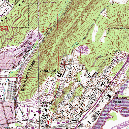 Topographic Map of Mount Sinai Spiritual Church, AL