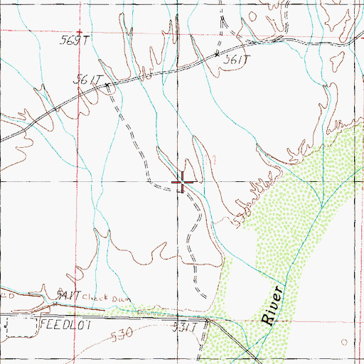 Topographic Map of Yellow Medicine Wash, AZ