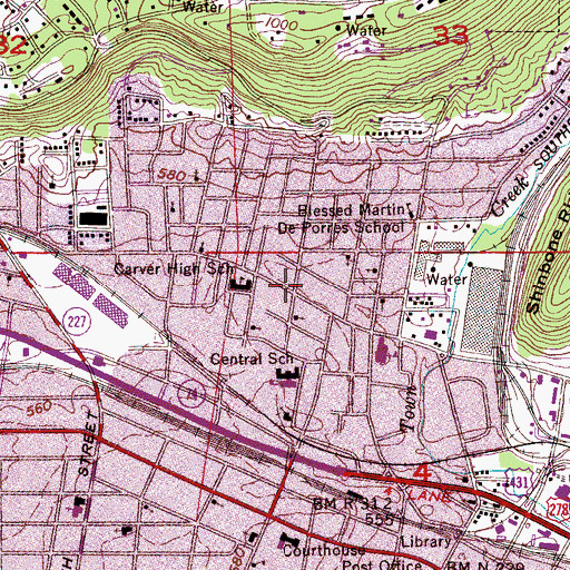 Topographic Map of No Saints Baptist Church (historical), AL