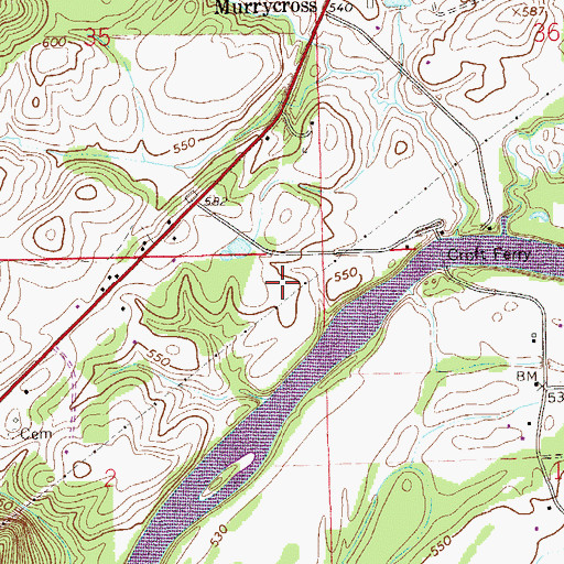 Topographic Map of Oak Hill (historical), AL