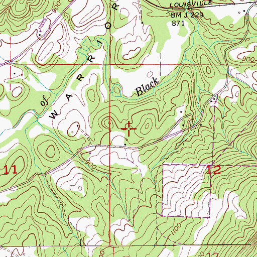 Topographic Map of Parker Mine, AL
