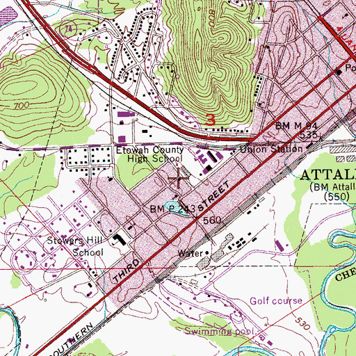 Topographic Map of Shady Grove Church, AL