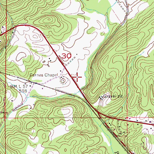 Topographic Map of Shahan Spring, AL