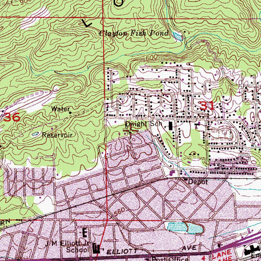 Topographic Map of Smiths Chapel Missionary Baptist Church, AL