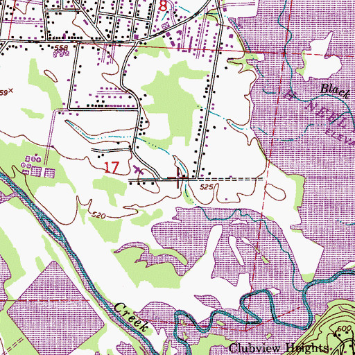 Topographic Map of South Gadsden Baptist Church, AL