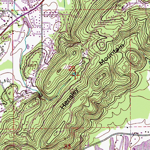 Topographic Map of Spurlock Spring, AL