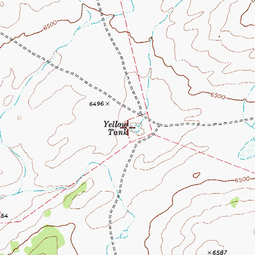 Topographic Map of Yellow Tank, AZ