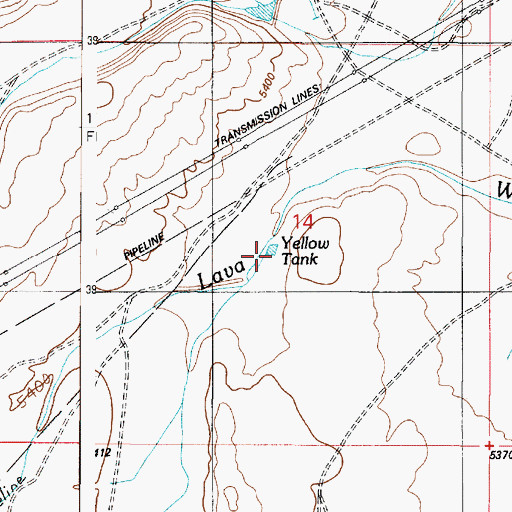 Topographic Map of Yellow Tank, AZ