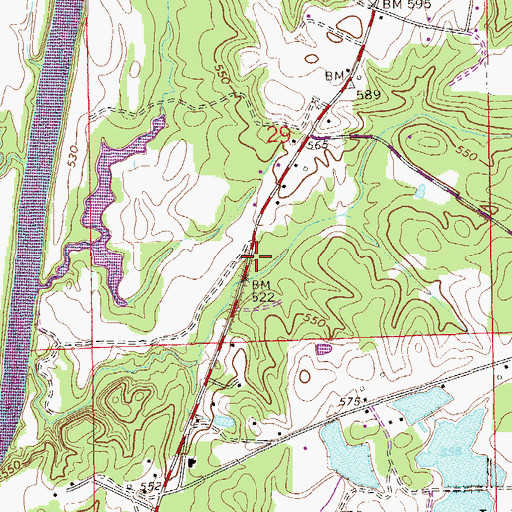 Topographic Map of Wagners Store (historical), AL