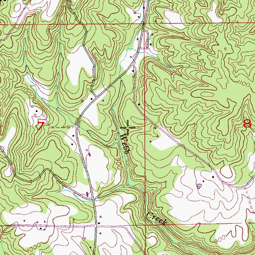Topographic Map of Webb Cemetery, AL