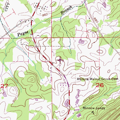 Topographic Map of West End Elementary School, AL