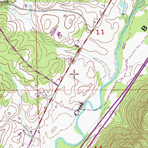 Topographic Map of Yancy, AL