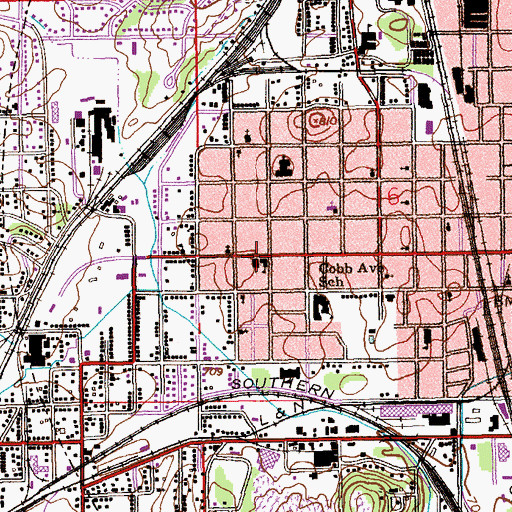 Topographic Map of All Saints Catholic Church, AL
