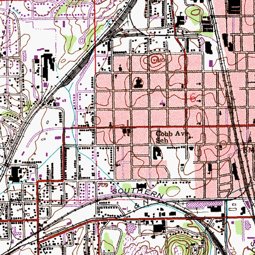 Topographic Map of All Saints Elementary School, AL