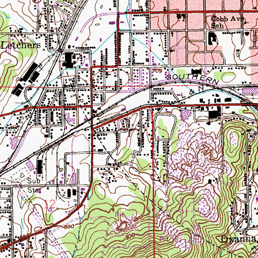 Topographic Map of Bethel Missionary Baptist Church, AL