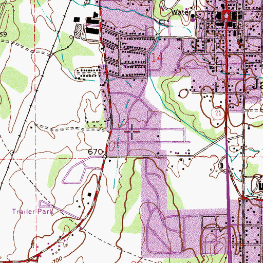 Topographic Map of Betta-Life, AL