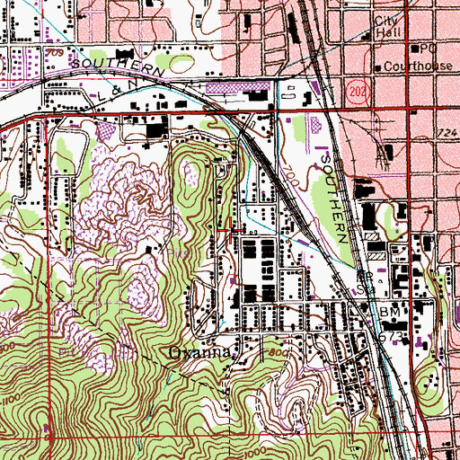 Topographic Map of Bible Methodist Church, AL