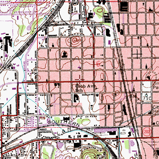 Topographic Map of Bishop Winston Church of Christ, AL