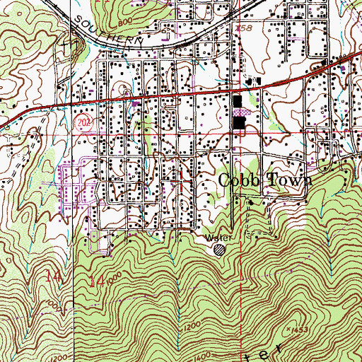 Topographic Map of Christian Fellowship Center, AL
