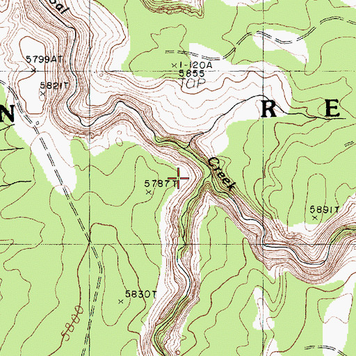Topographic Map of Yellowstone Canyon, AZ