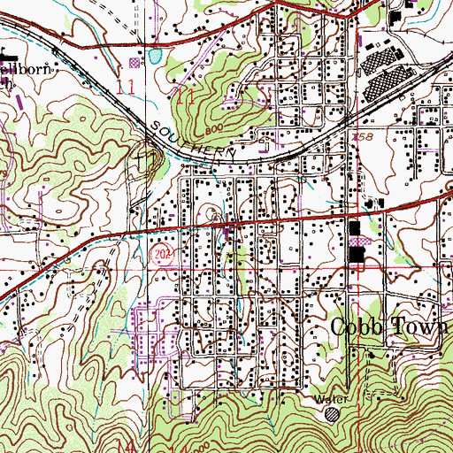 Topographic Map of Colvin Street Church of Christ, AL