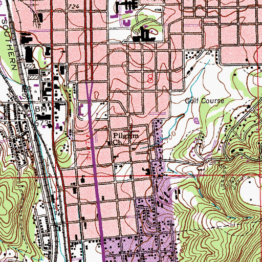 Topographic Map of Gaines Chapel African Methodist Episcopal Church, AL