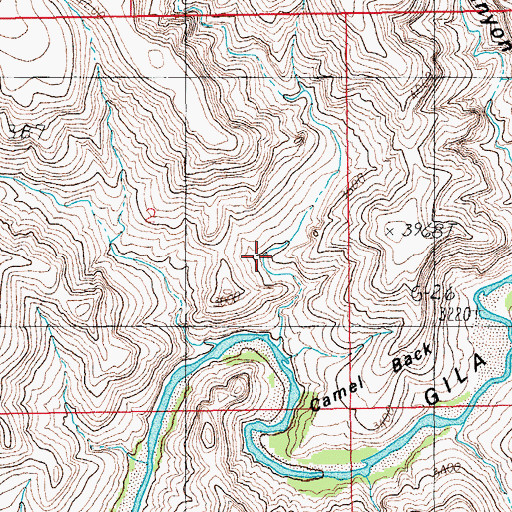 Topographic Map of Bill Canyon, AZ