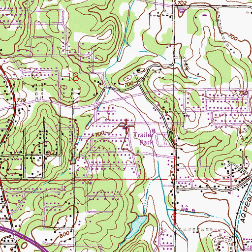 Topographic Map of Gladeview Baptist Church, AL