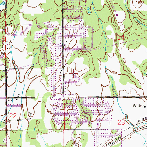 Topographic Map of Golden Springs Elementary School, AL