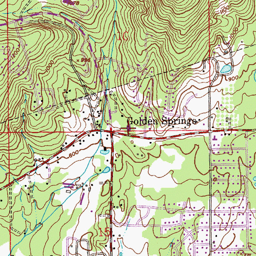 Topographic Map of Golden Springs Shopping Center, AL