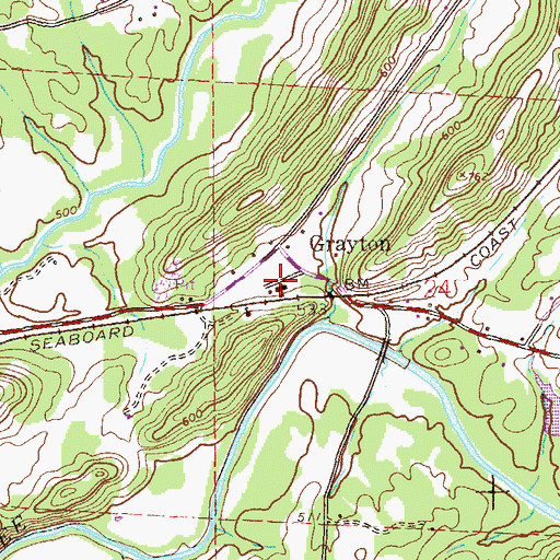 Topographic Map of Grayton Junior High School, AL