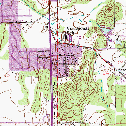 Topographic Map of Hatcher Avenue Baptist Church, AL