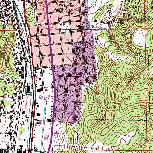 Topographic Map of Holy Apostolic Faith Church, AL