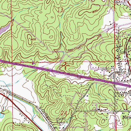 Topographic Map of Jacks Shopping Center, AL