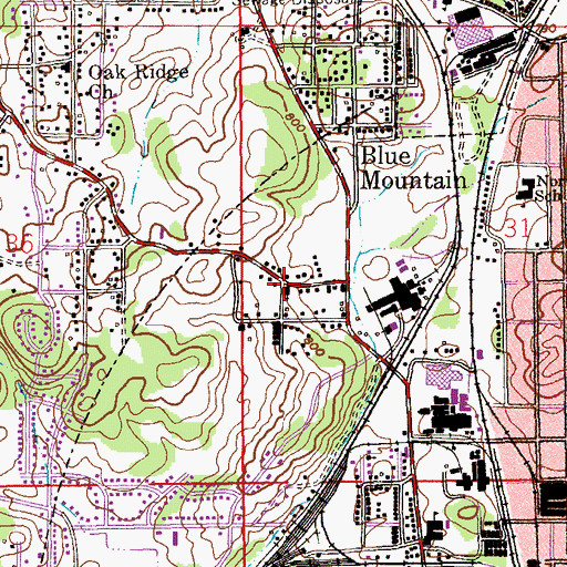 Topographic Map of Macedonia Baptist Church, AL