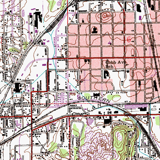 Topographic Map of New Haven Baptist Church, AL