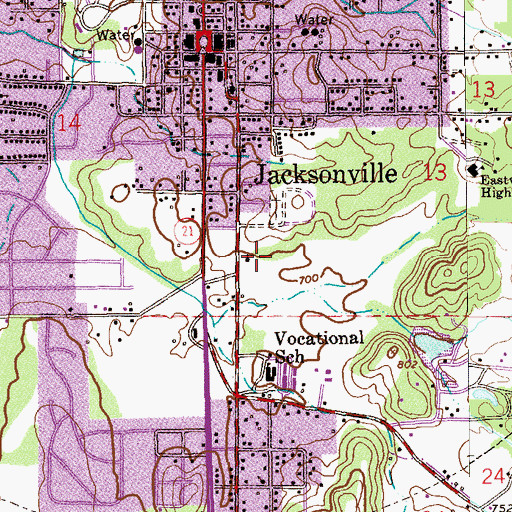 Topographic Map of New Hope Baptist Church, AL