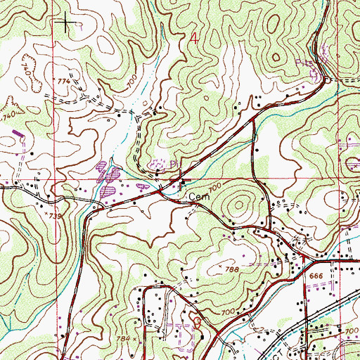 Topographic Map of New Liberty Baptist Church, AL