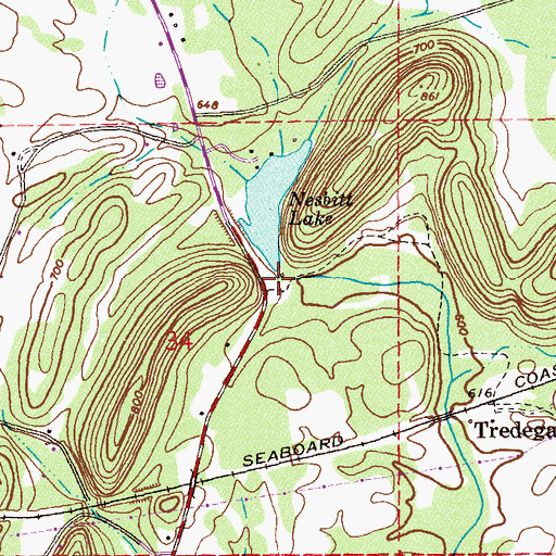 Topographic Map of Nisbitts Mill (historical), AL