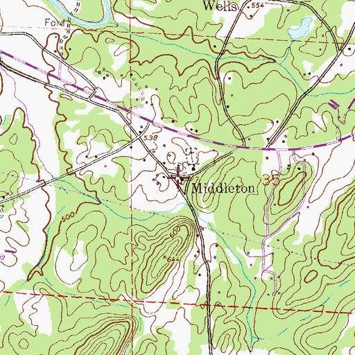 Topographic Map of Oak Bowery Missionary Baptist Church, AL