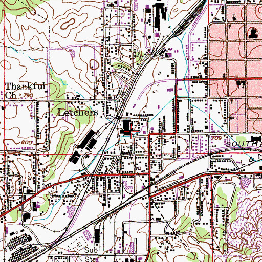 Topographic Map of Parkwin Congregational Holiness Church, AL