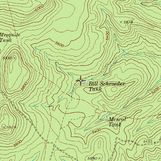 Topographic Map of Bill Schroeder Tank, AZ