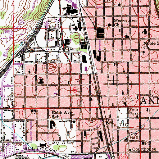 Topographic Map of Peace and Goodwill Baptist Church, AL