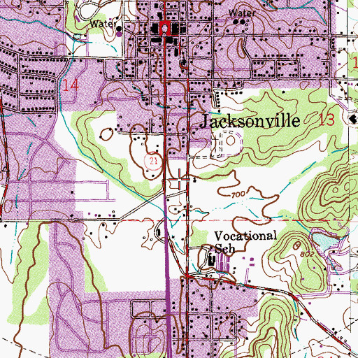 Topographic Map of Pelham Plaza Shopping Center, AL