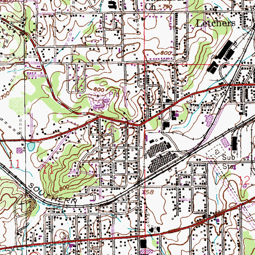 Topographic Map of Rising Star Church, AL